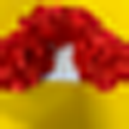 Vibrant Red Fabric Flower Hair Accessory